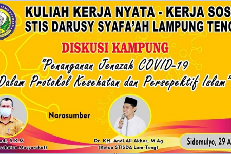 Diskusi Kampung Bersama Ketua STIS Darusy Syafa’ah Tentang Penanganan Jenazah Covid-19
