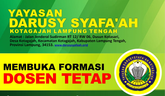 Lowongan Dosen Tetap di STIS Darusy Syafaah Lampung Tengah