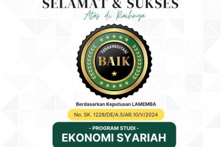Alhamdulillah, Prodi Ekonomi Syariah STISDA Lampung Tengah Raih Terakreditasi Peringkat Baik